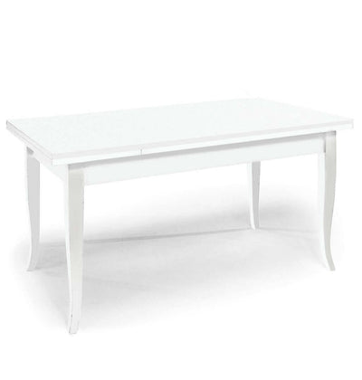DONNY - tavolo da pranzo allungabile in legno massello 80x120/160/200 Bianco Milani Home