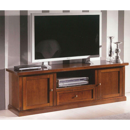 CLAYTON - mobile porta tv in legno massello 45x160x56 Tinta noce Milani Home