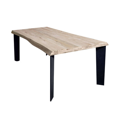 ALBERT - tavolo da pranzo moderno in metallo e legno 160x90 Nero Milani Home