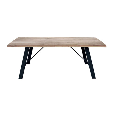GREGORY - tavolo da pranzo moderno in metallo e legno 160x90 Nero Milani Home