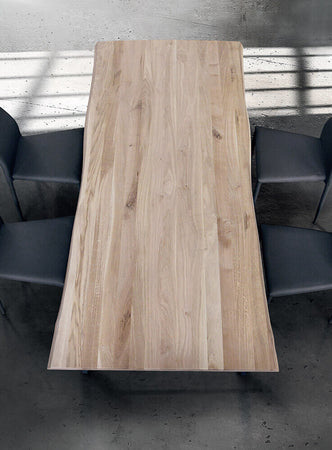 GREGORY - tavolo da pranzo moderno in metallo e legno 180x90 Nero Milani Home