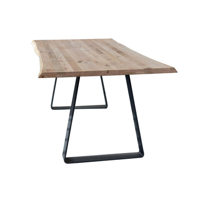 ALVIN - tavolo da pranzo moderno in metallo e legno 160x90 Nero