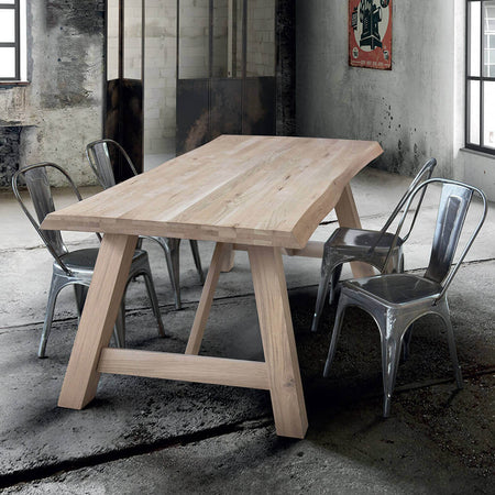 ANDERSON - tavolo da pranzo moderno in legno massello 180x90 Marrone Milani Home
