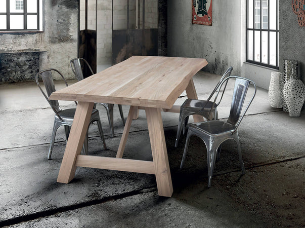 ANDERSON - tavolo da pranzo moderno in legno massello 180x90 Marrone Milani Home