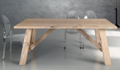 ANDY - tavolo da pranzo moderno in rovere impiallacciato 160x90 Marrone