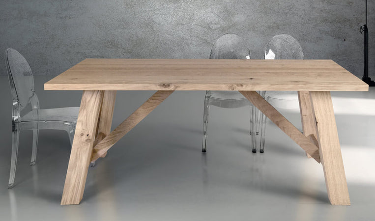 ANDY - tavolo da pranzo moderno in rovere impiallacciato 250x100 Marrone Milani Home
