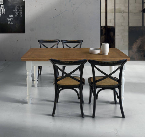 BARRETT - tavolo da pranzo moderno allungabile in rovere 85x140/180/220 Bianco Milani Home