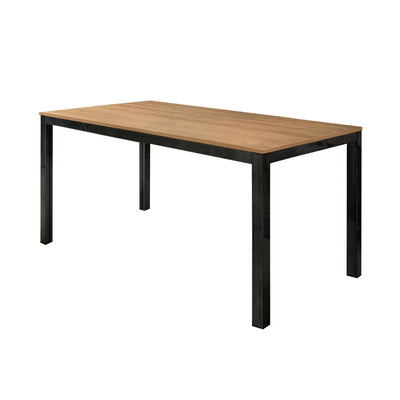 BERNARD - tavolo da pranzo moderno allungabile in metallo e rovere 90x160/220 Nero Milani Home