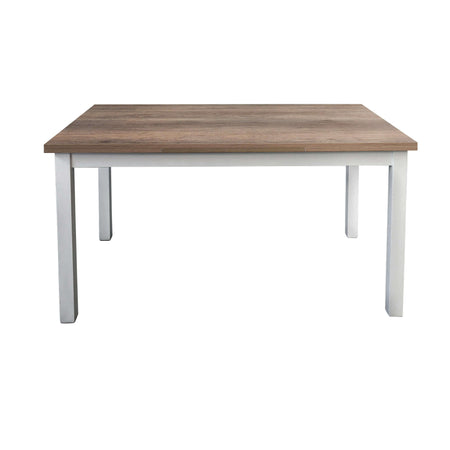 BLAKE - tavolo da pranzo moderno allungabile in metallo e legno 80x130/170/210 Bianco Milani Home