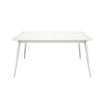 BRIAN - tavolo da pranzo moderno allungabile in abete spazzolato 85x140/190 Bianco