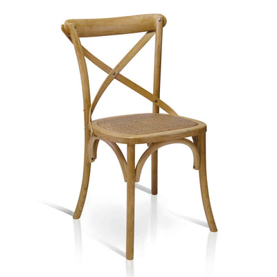 ABBY - sedia moderna in legno con seduta in paglia Marrone Milani Home