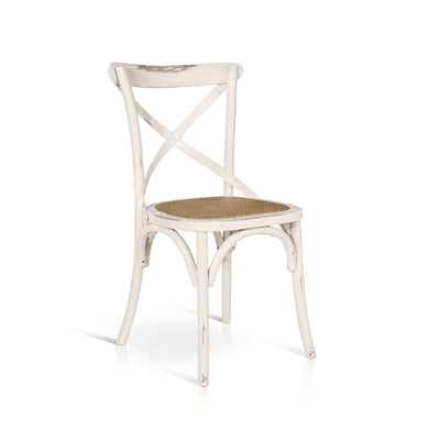 ABBY - sedia moderna in legno con seduta in paglia Bianco Milani Home