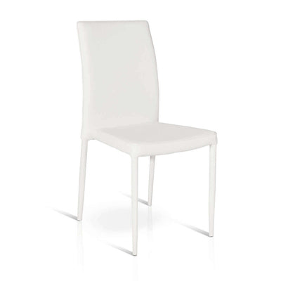 ALYSSIA - sedia moderna in ecopelle con struttura in metallo Bianco Milani Home