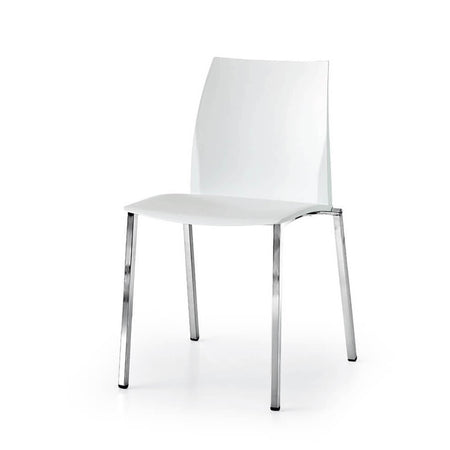 ASHLIE - sedia moderna in plastica Bianco Milani Home