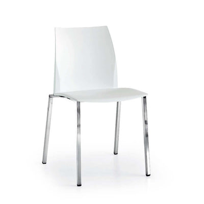 ASHLIE - sedia moderna in plastica Bianco Milani Home