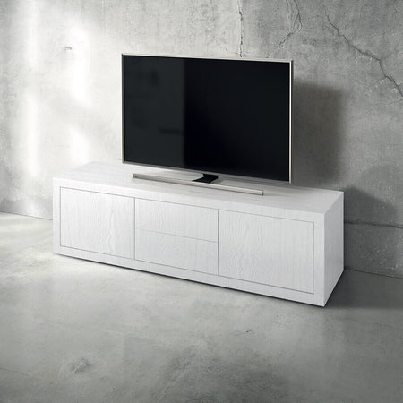 CASSIAN - mobile porta tv moderno 170x45x50 Bianco Milani Home