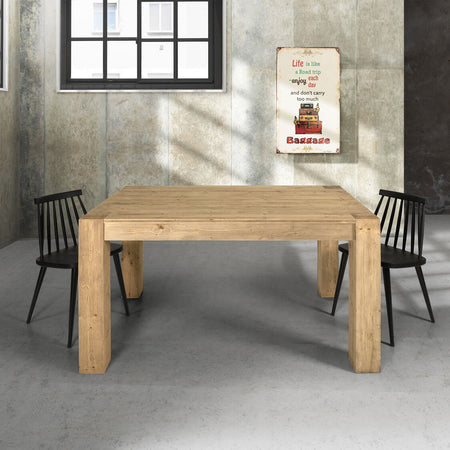 GERRARD - tavolo da pranzo moderno allungabile in abete 90x140/180/220 Marrone Milani Home