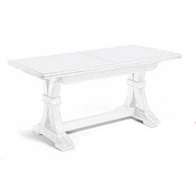 DUSTIN - tavolo da pranzo allungabile in legno massello 85x160/205/250/295/340 Bianco Milani Home