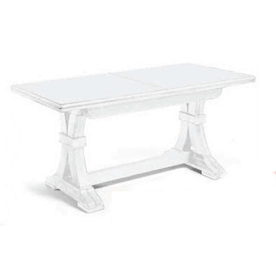 DUSTIN - tavolo da pranzo allungabile in legno massello 100x180/225/270/315/360 Bianco Milani Home