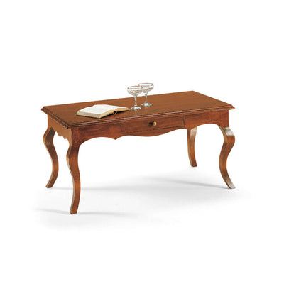 DOUGLAS - tavolino in legno massello 107x59x50 Tinta noce