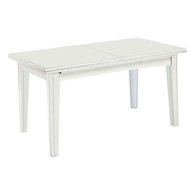 LENNOX - tavolo da pranzo allungabile in legno massello 85x160/205/250/295/340 Bianco Milani Home