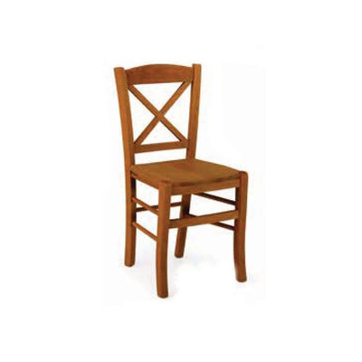 MIRABELLE - sedia croce in legno massello Tinta noce Milani Home