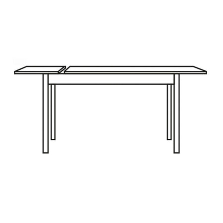OSWALD - tavolo da pranzo moderno allungabile frassinato 90x140/200 Bianco Milani Home