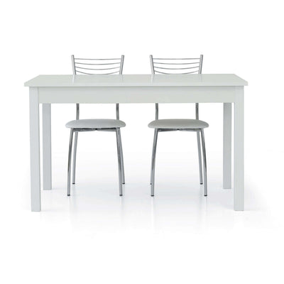 OSWALD - tavolo da pranzo moderno allungabile frassinato 90x140/200 Bianco