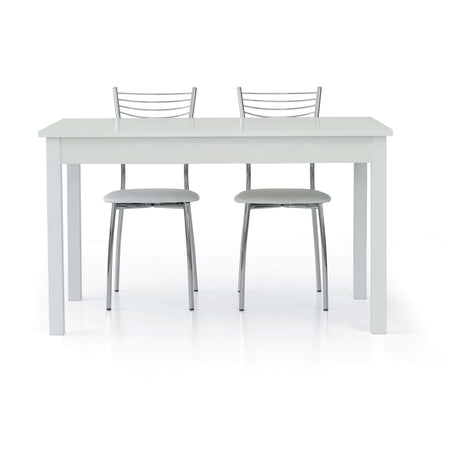OSWALD - tavolo da pranzo moderno allungabile frassinato 90x140/200 Bianco Milani Home