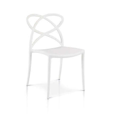 CORALIE - sedia in plastica Bianco Milani Home