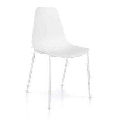 DOTTY - sedia in plastica Altezza della seduta 46 cm Bianco Milani Home