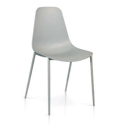 DOTTY - sedia in plastica Altezza della seduta 46 cm Grigio Milani Home