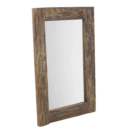 CLEET - specchio con cornice in legno Marrone Milani Home