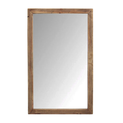 PEZ - specchio in legno di pino riciclato Marrone