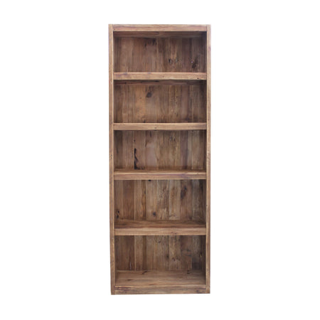 PEZ - libreria con 6 ripiani in legno di pino riciclato Marrone Milani Home