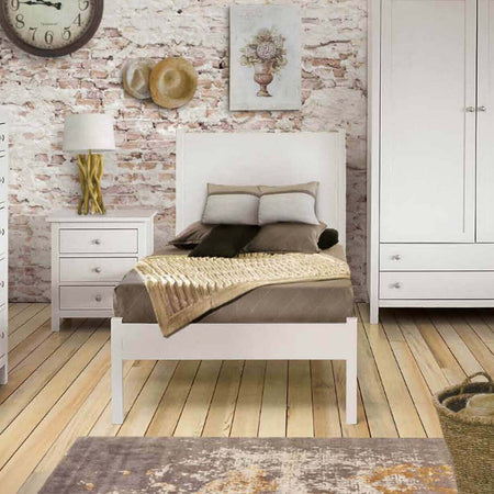 CELESTIA - letto singolo in legno bianco cm 100 x 212 x 115 h Bianco Milani Home