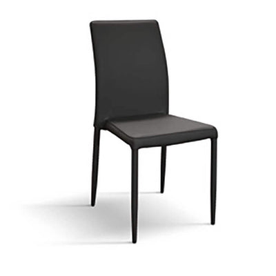 SERAPHINA - sedia moderna in ecopelle cm 43 x 53 x 92 h Antracite Milani Home