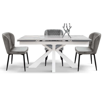 VENUS - tavolo da pranzo allungabile cm 90 x 160/200/240 x 76 Bianco Milani Home
