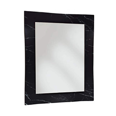 ERATO - specchio moderno con effetto marmo cm 68 x 90 Antracite Milani Home