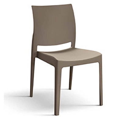 EURYNOME - sedia moderna in polipropilene cm 46 x 54 x 80 h Marrone Milani Home