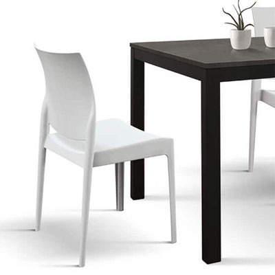 SABINE - sedia moderna in polipropilene cm 46 x 54 x 80 h Bianco Milani Home