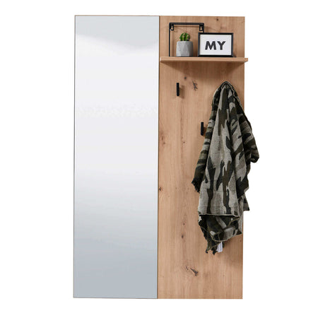 DODO - armadietto per ingresso con cuscino colore rovere cm 79 x 19,5 x 132 h Bianco Milani Home