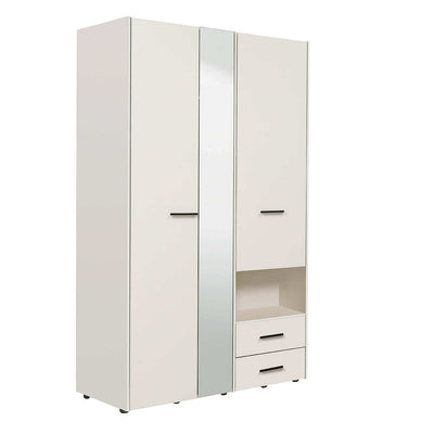 ESSENZA - armadio 2 ante 2 cassetti con specchio cm 127,5 x 55 x 205,5 h Bianco