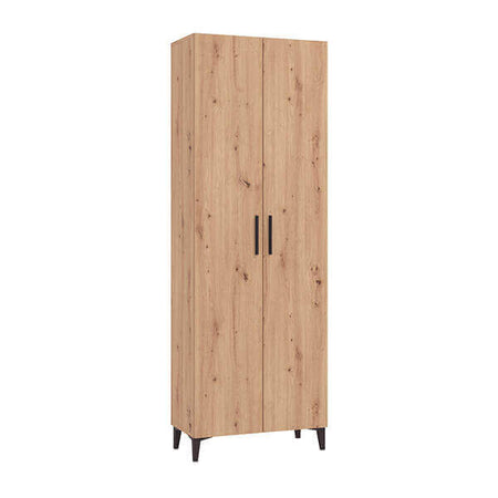 JOSIE - armadio due ante moderno minimal in legno cm 67,4 x 34,8 x 195 h Rovere Chiaro Milani Home
