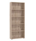 MADDIE - libreria cinque ripiani moderno minimal in legno cm 70 x 24,5 x 176,5 h Rovere grigio