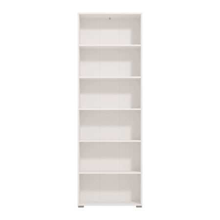 MADDIE - libreria sei ripiani moderno minimal in legno cm 70 x 24,5 x 211,5 h Bianco Milani Home