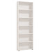 MADDIE - libreria sei ripiani moderno minimal in legno cm 70 x 24,5 x 211,5 h Bianco