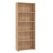 MADDIE - libreria cinque ripiani moderno minimal in legno cm 70 x 24,5 x 176,5 h Rovere Chiaro