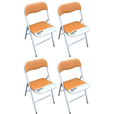 LUCIE - set di 4 sedie pieghevoli salvaspazio Arancione