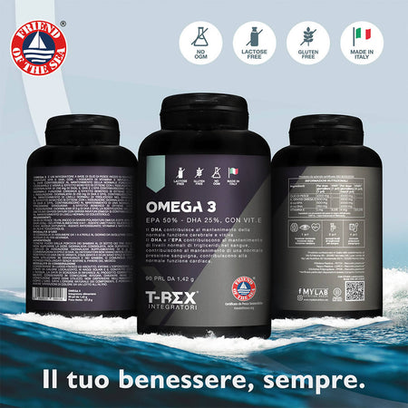 Integratore Di Omega 3 In Capsule Softgel 1000 Mg - Integratore Olio Di  Pesce Per Colesterolo, Pressione